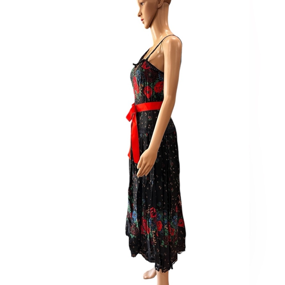 Victor Costa garden floral sun true 80’s reworked vintage prairie style dress-8 - Picture 3 of 13
